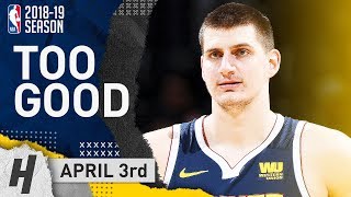 Nikola Jokic Full Highlights Nuggets vs Spurs 2019.04.03 - 20 Points, 11 Reb, 9 Assists