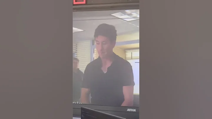 BTS of Sabrina Carpenter & Barry Keoghan during the filming of the "Please Please Please" MV.