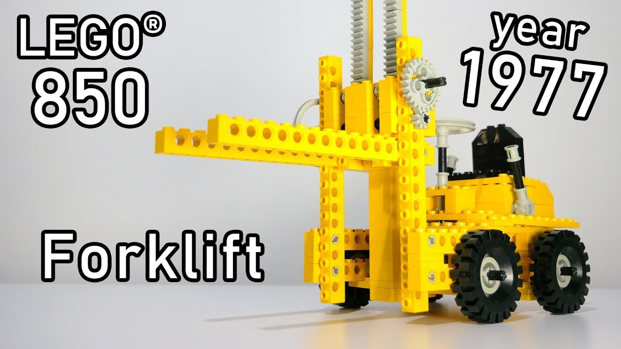 lindre betyder mærkelig LEGO 850 Fork Lift Truck | First LEGO Technic Set Ever | Old LEGO History |  LEGO Expert Builder - YouTube