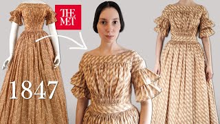 How to Sew a Victorian Dress | Recreating an Original 1847 Fan Front Dress