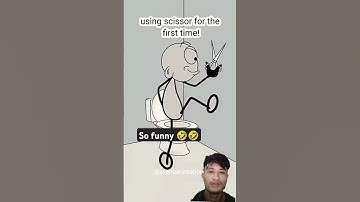 using scissor for the first time! 🤣 (best animation memes) #shorts