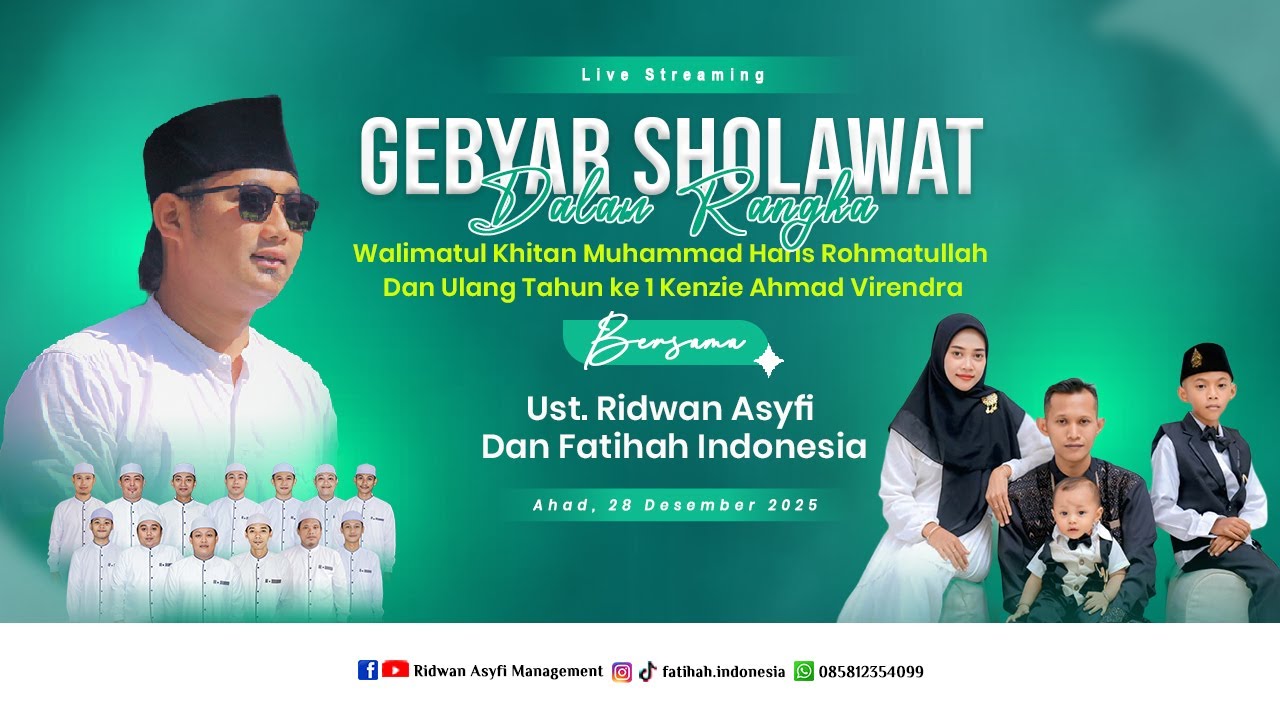 [LIVE] GEBYAR SHOLAWAT BERSAMA UST. RIDWAN ASYFI FATIHAH INDONESIA | RAWASAN JENU TUBAN