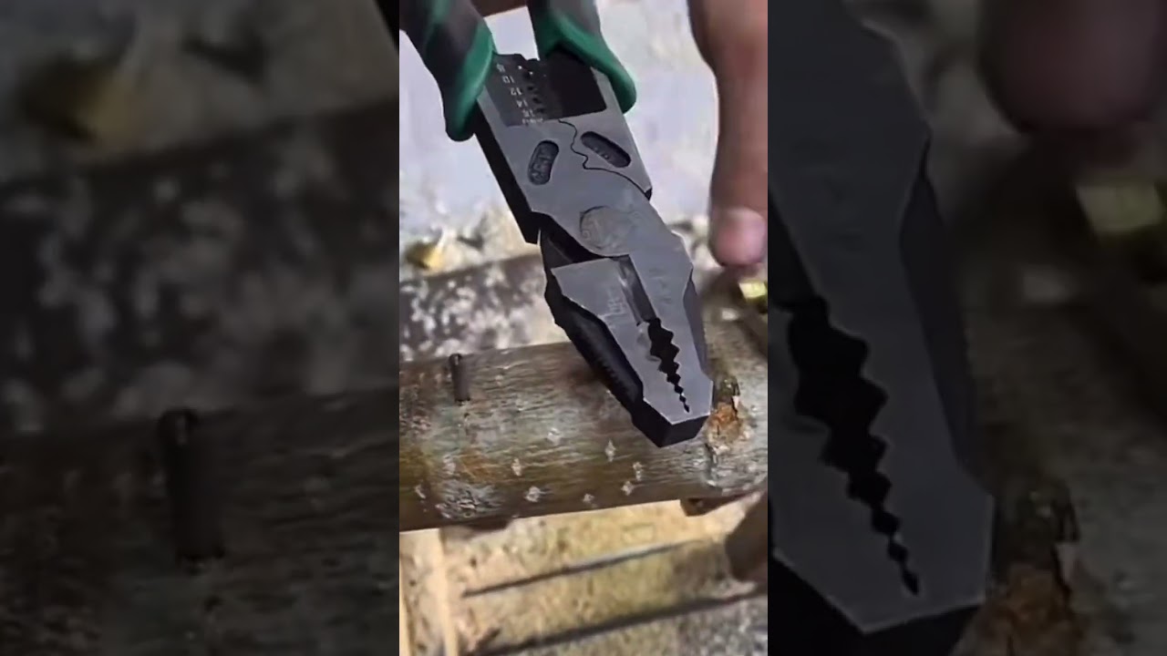 🔧 “Pinzas de corte potentes en acción 😱✂️”