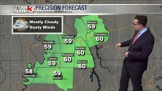 Calm evening before active weather settles in, Evening forecast December 7th, 2023