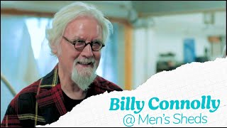 Billy Connolly visits Dalbeattie Men's Shed, May 2018