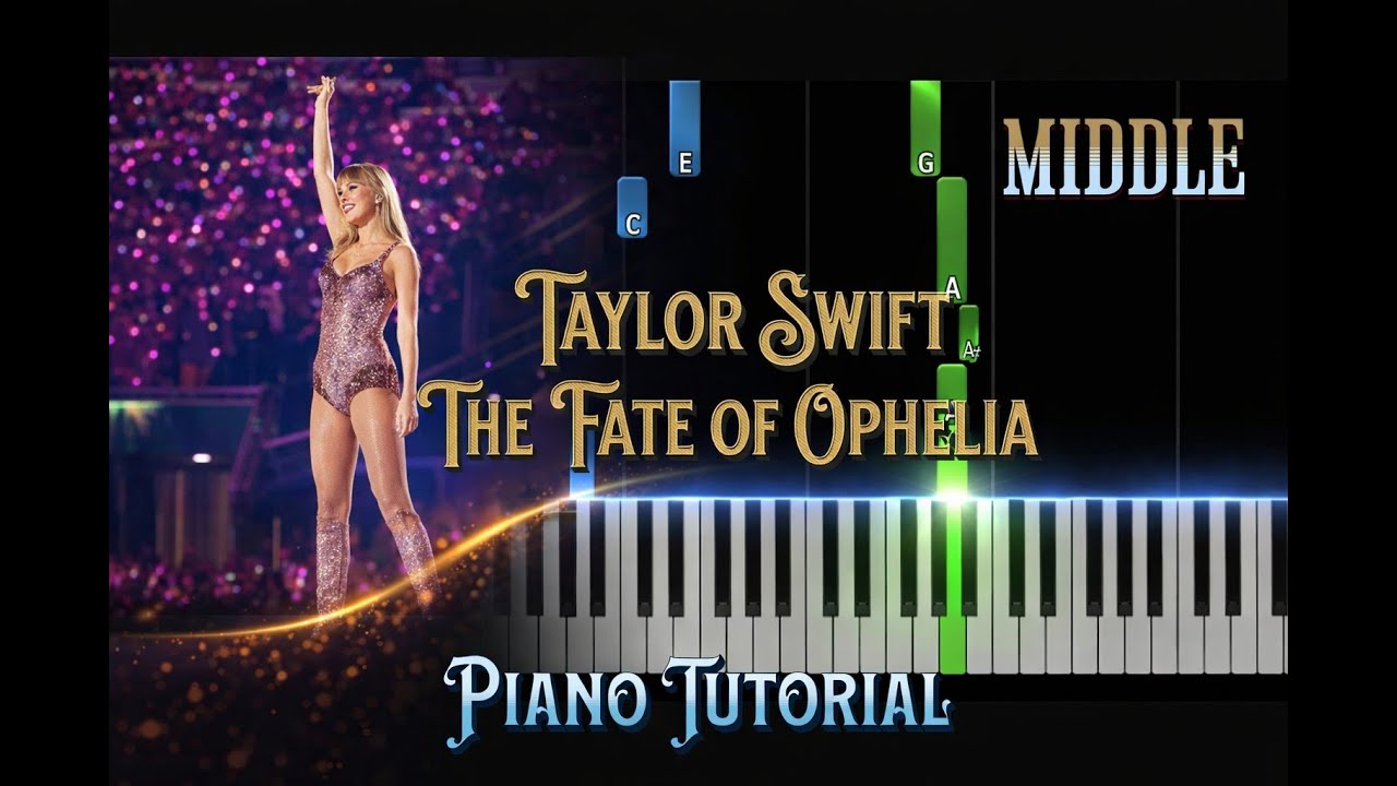 The Fate of Ophelia  Taylor Swift Middle Piano Tutorial
