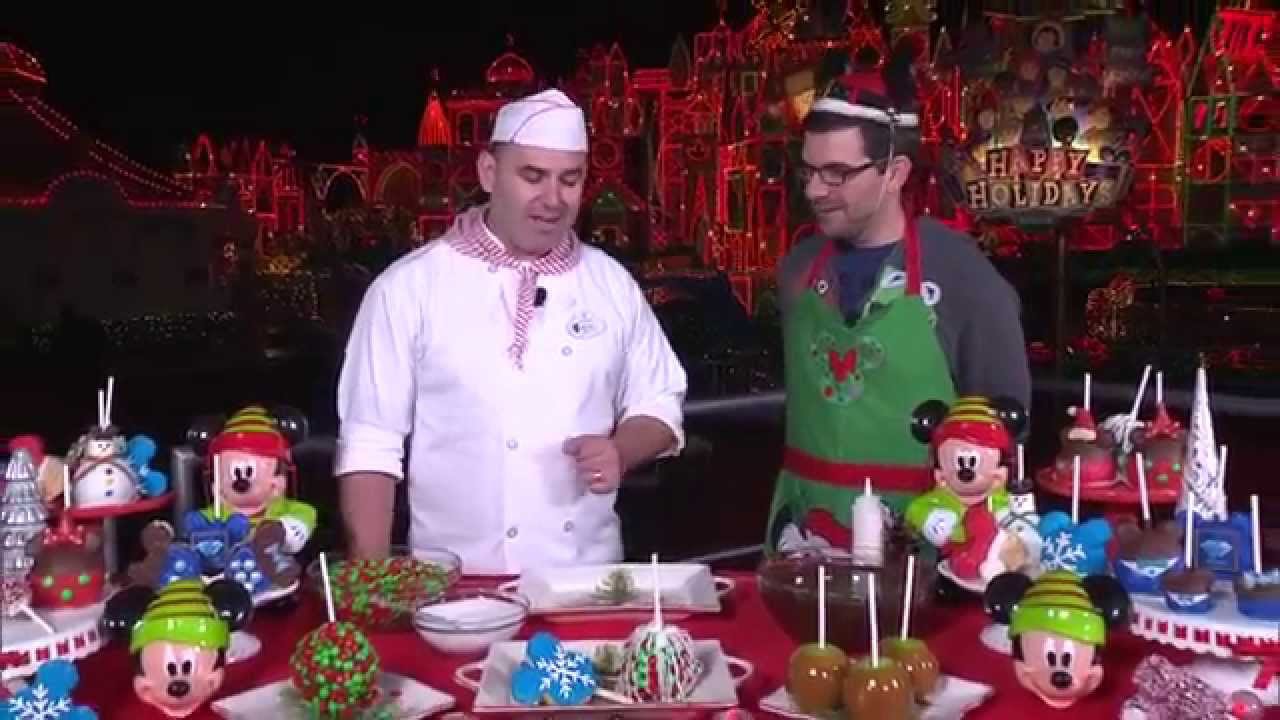 Disneyland holiday treats 2015 interview and demo on making a candy apple