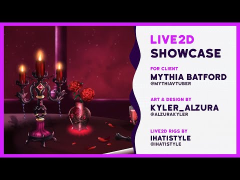Mythia Batford's Desk 💜🦇【Live2D Stream Asset Showcase】