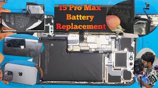 iphone 15 pro max battery replacement || how to change iphone 15 pro max battery ? | Battery Replace