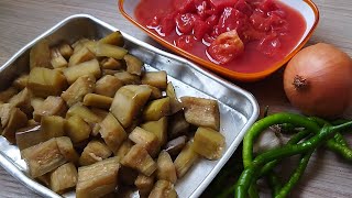 Konserveden Yemek Yaptimçi̇ğ Patlican Konservesi̇ Ve Domates Konservesi̇ İle Yemek Yaptim