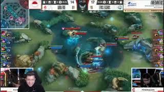 REACTION STREAMER MOMENT EVOS BUTA MAP LAGI! EVOS VS AURA MPL ID SEASON 10 MATCH 3