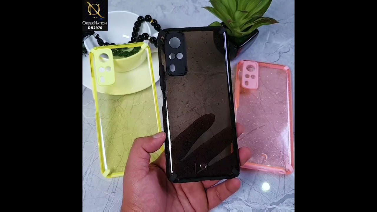 Xiaomi Mi Note 10 Cover - Yellow - New Soft Border Glitter Dust Color Transparent Camera Protection Case - Glitter Does Not Move