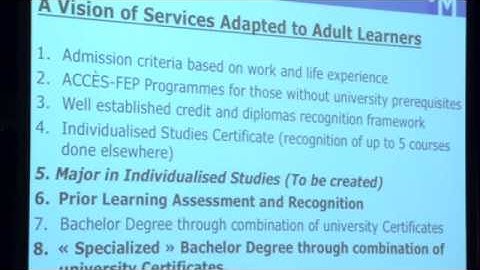 Prior Learning Assessment in a research intensive university