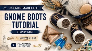 How to Make Gnome Boots | Scandinavian Gnome DIY | Captain Marcello | part 4 | Easy Tutorial