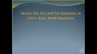 Latex Math Equations-Vector, Sin, Cos & Tan Functions-3 Net Worth