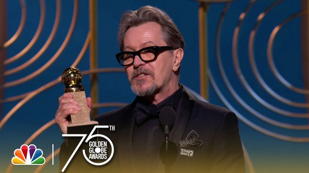 Oldman wins Globe for film drama actor in 'Darkest Hour'