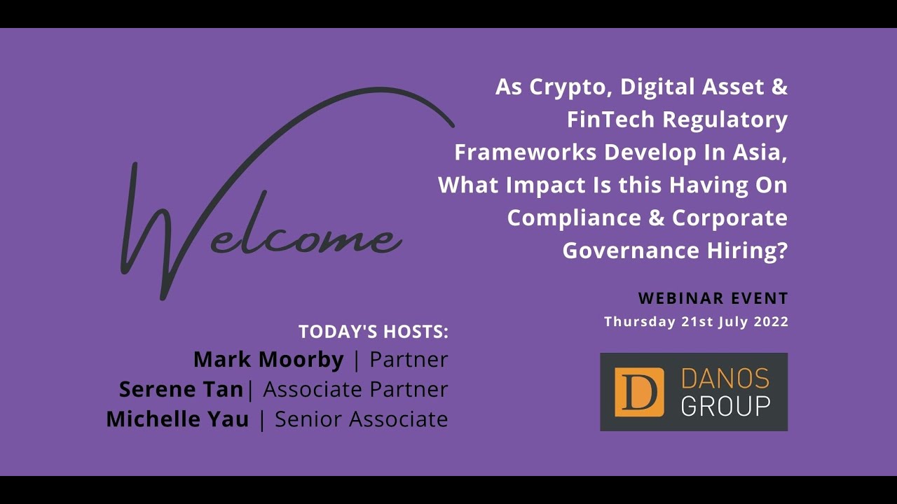Expert Panel Webinar - Changes In Compliance & Governance Hiring Across  Crypto, Digital & FinTech