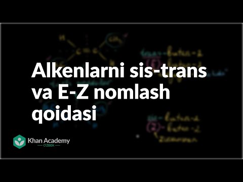 Video: Alkenlarning cis va trans izomerlari o'rtasidagi farqlar qanday?