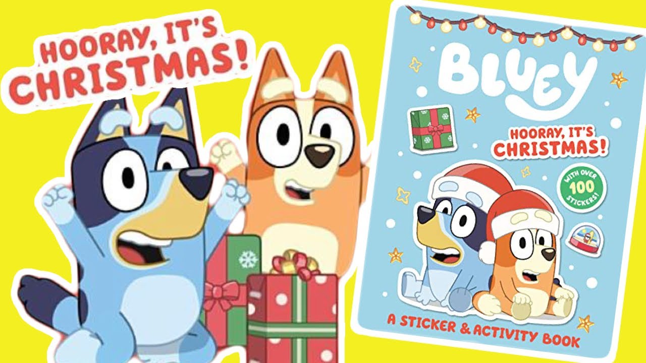 Bluey Christmas Activity Book - Scenes from Verandah Santa & Christmas ...