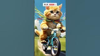 Duck Escapes Jail with Cat's Help! Unbelievable Animal Rescue 🦆🐱 #ai #aicat #shorts #tiktok