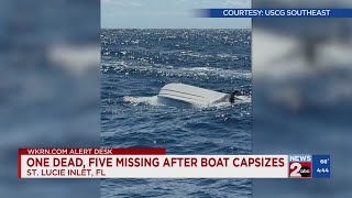 1 dead, 5 missing after boat capsizes off Florida coast