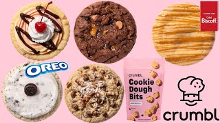 Crumbl Cookie 5/27/24 Banana Split, Sea Salt Toffee, Cookies & Cream, Biscoff, Cowboy, Dough Bits