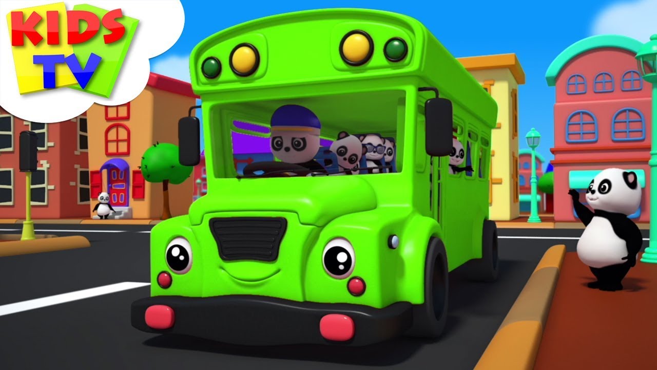Wheels on the Bus Baby Bao Panda Cartoons Nursery Rhymes For Babies