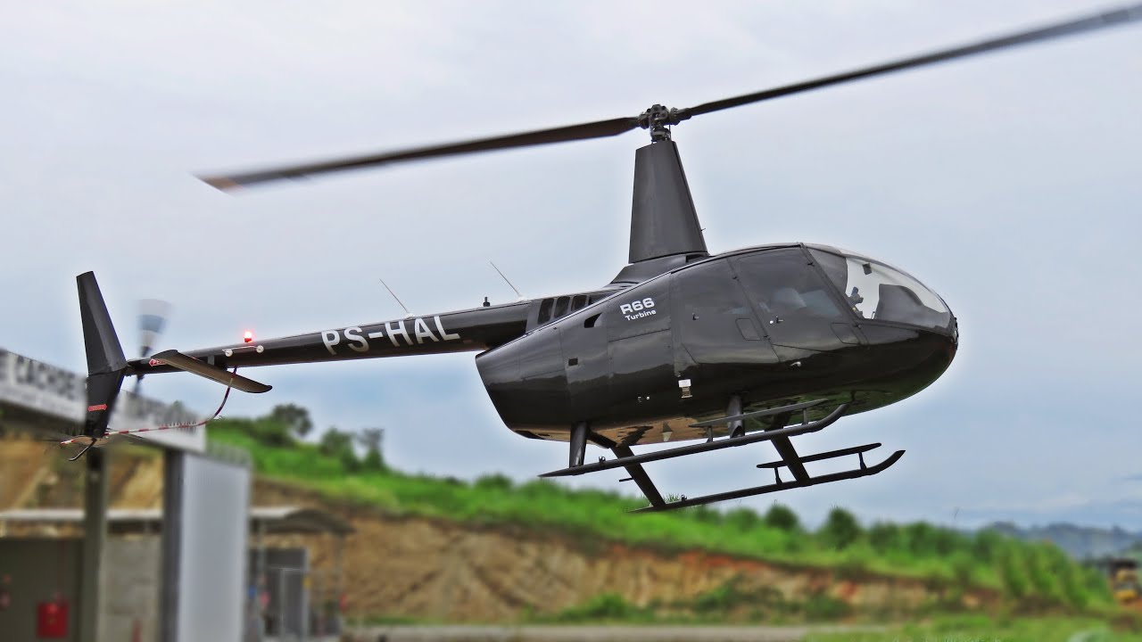 Robinson R66 Turbine PS-HAL Acionamento e Decolagem