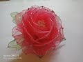 EP:192 Rose brooch How to make nylon/stocking flower by ployandpoom