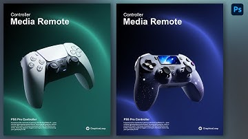 PS5 Pro Controller Poster Design Tutorial | Photoshop Tutorial