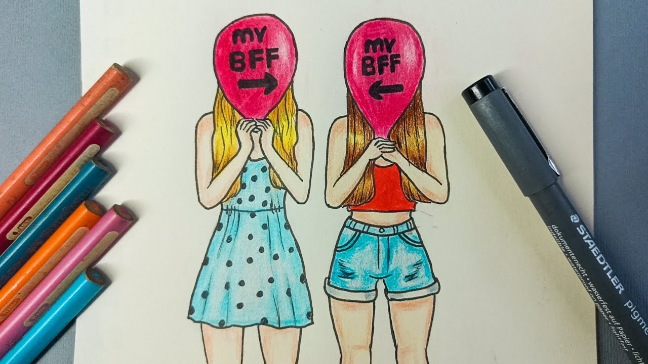 kawaii Desenhos tumblr BFF kawaii  Bff drawings, Drawings of friends, Best  friend drawings