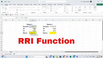 How to Use the RRI Function in Microsoft Excel to Calculate Equivalent Interest Rate for Investments
