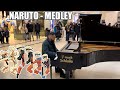 NARUTO MEDLEY on a public PIANO | Karlsruhe, Germany