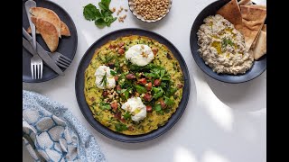 Zucchini, Sujuk & Labneh Omelette from Kepos Street Kitchen in Sydney