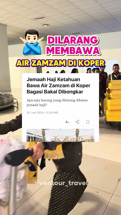 FREE AIR ZAM ZAM DARI TRAVEL, MENGURANGI BAGASI PRIBADI ⁉️🤔