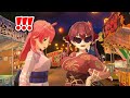 Miko shocked look at Marine Oppai