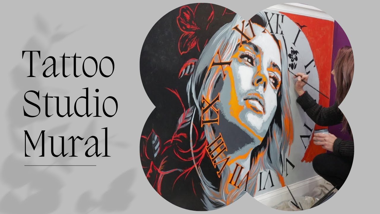 Painting a Mural in a Tattoo Studio YouTube