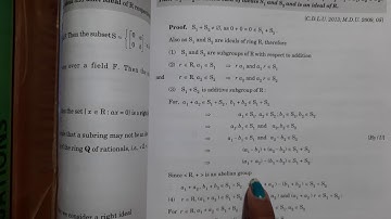 B.Sc./B.A.III || Groups and Rings || lecture-35