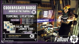 Codebreaker Badge in Fallout 76 | Order of the Tadpole | Fallout 76 Backpack | Terminal Locations screenshot 4