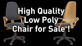 High Quality Low Poly 3D Chair for Sale