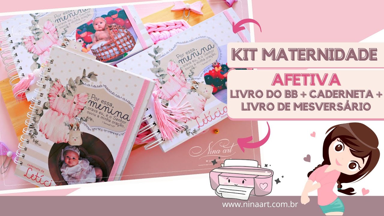 Kit Maternidade Afetiva – Gatinha Marie – Papelaria L'amour Papier