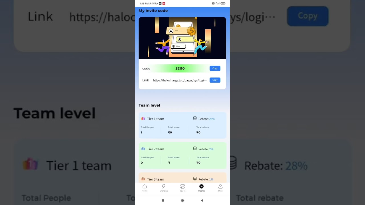 Halocharge money earning app|| New money earning app||🥰Link in description