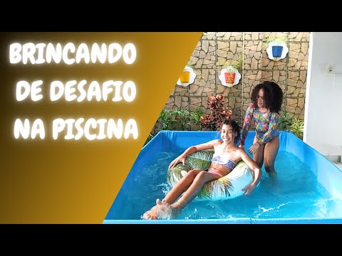 BRINCANDO DE DESAFIOS NA PISCINA | PLAYING CHALLENGES IN THE POOL