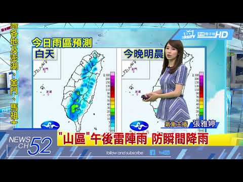 20180626中天新聞　【氣象】典型夏季天氣！　高溫炎熱午後雨