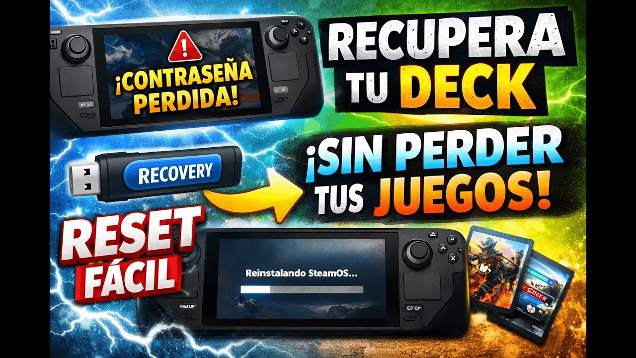 Steam Deck NO acepta la contraseña? Solución DEFINITIVA sin perder juegos