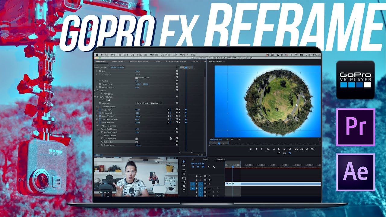 GoPro FX Reframe In-depth Tutorial in Adobe Premiere: BEST GoPro 360 ReFrame Quality - YouTube