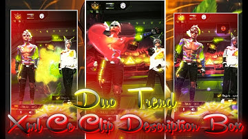FF DUO TREND | XML + CLIP + CC ❤✨ | NEW TREND 💫💖!| FF EDIT BY @raju_ofcl 