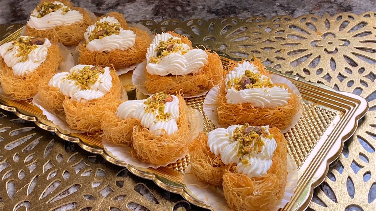 Tartelette katayef DZ تحلية بالقطايف تحمر الوجه بشكل و ذوق جديد, تارتلات بالكنافة