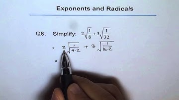 Simplify Square Roots with Fractions Q8