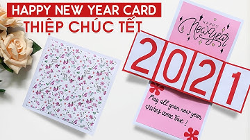 CHIA SẼ CÁCH LÀM THIỆP CHÚC TẾT 2021 3D HANDMADE ĐƠN GIẢN CỰC ĐẸP / DIY HAPPY NEW YEAR POP UP CARD 🎇